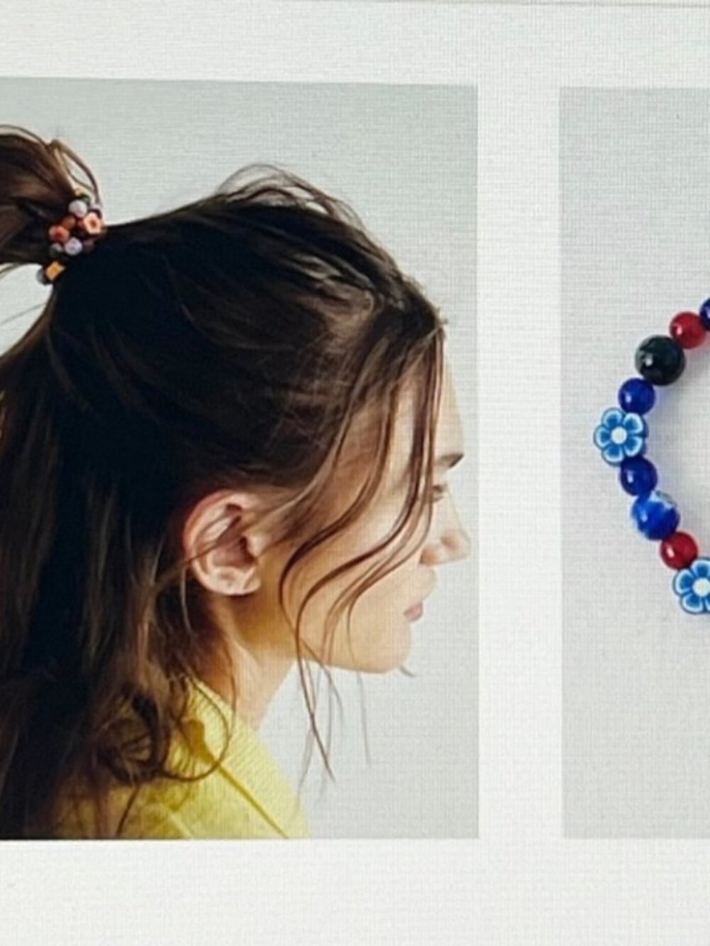 🎁FREE GIFT WITH PURCHASE! Free People "On Island Time" Beaded Hair Tie/Bracelet - Picture 2 of 4